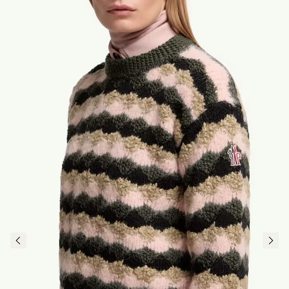 Moncler Wool & Alpaca Blend Striped Sweater - Picture 7 of 7